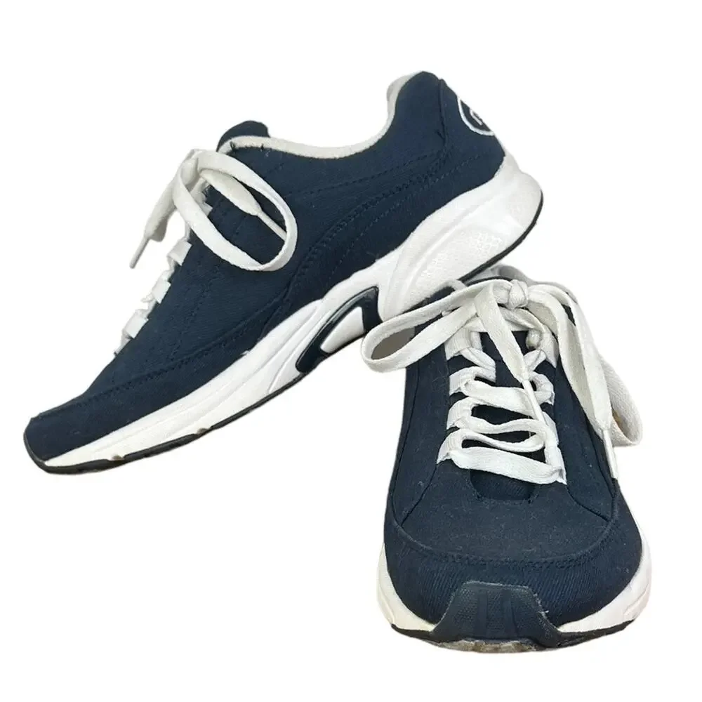 Ryka A212683 Women's Ghillie Navy White Nitracel Canvas Walking Shoes Size 8